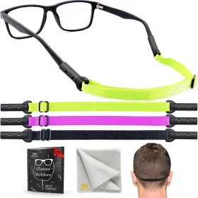 Glasses Strap Holder – L Size 15" Adjustable Eyeglass Strap, No Tail Anti Slip Lanyard for Men & Women