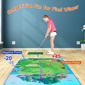 Casual Golf Game Set – Indoor/Outdoor Chipping Green with Sticky Balls & Storage Bag