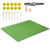 Golf Practice Mat 5x4 ft – Heavy Duty Artificial Turf Hitting Mat with Balls & Tees for Home Training