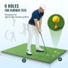 Golf Practice Mat 5x4 ft – Heavy Duty Artificial Turf Hitting Mat with Balls & Tees for Home Training