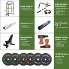 Green Power Cage Home Gym Set 1000 lbs – Multi-Functional Rack & 100lb Weights