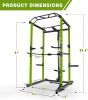 Green Power Cage Home Gym Set 1000 lbs – Multi-Functional Rack & 100lb Weights