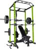 Green Power Cage Home Gym Set 1000 lbs – Multi-Functional Rack & 210lb Weights