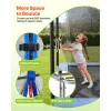 Outdoor Rectangle Trampoline – 8×14 FT ASTM Approved with Enclosure Net (Max 265 lbs)