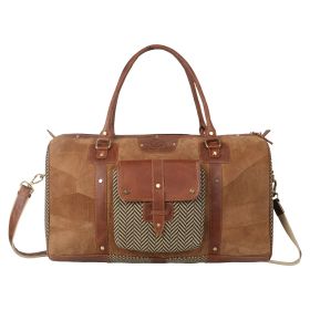 Hardy Tan Duffel Bag | Upcycled Reclaimed Leather Weekender