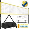 32x3 ft Outdoor Volleyball Net System with Accessories – Yellow