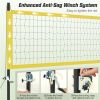 32x3 ft Outdoor Volleyball Net System with Accessories – Yellow
