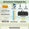 32x3 ft Outdoor Volleyball Net System with Accessories – Yellow