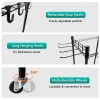 Home Gym Storage Rack – Yoga Mat Storage Rack with Wheels | Organizer for Mats, Foam Rollers, Dumbbells, Kettlebells & Resistance Bands
