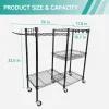 Home Gym Storage Rack – Yoga Mat Storage Rack with Wheels | Organizer for Mats, Foam Rollers, Dumbbells, Kettlebells & Resistance Bands