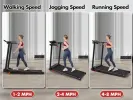 Treadmill with 8% Incline – Portable Foldable Home Treadmill with Handle, 3.0HP Motor, 265 lbs Capacity & 4 Adjustable Support Feet