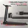 Treadmill with 8% Incline – Portable Foldable Home Treadmill with Handle, 3.0HP Motor, 265 lbs Capacity & 4 Adjustable Support Feet