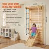 5-in-1 Wooden Swedish Ladder Wall Gym & Indoor Climbing Set (220 lbs)