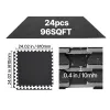 High Density EVA Foam Puzzle Mats – 24 PCS Interlocking Protective Floor Tiles with Gray Dot Texture