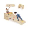 Wooden Triangle Climber Set with Seesaw - Toddler Gym