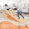 Wooden Triangle Climber Set with Seesaw - Toddler Gym