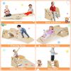 Wooden Triangle Climber Set with Seesaw - Toddler Gym