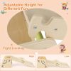 Wooden Triangle Climber Set with Seesaw - Toddler Gym