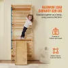 Kids Indoor Swedish Ladder Gym – 5 in 1 Wooden Climbing Set with Slide, Rings, Rope Ladder & Wall Bars