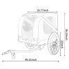 Large Folding Dog Bike Trailer 66LB | Black-Orange Carrier