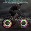 2Pcs 32 LED Cycling Wheel Lights – Rainbow Pattern Tire Flash Lamps for Night Riding Safety & Style