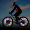 2Pcs 32 LED Cycling Wheel Lights – Rainbow Pattern Tire Flash Lamps for Night Riding Safety & Style