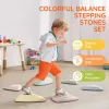 Balance Stepping Stones for Kids – 6 Piece Non Slip Sensory Coordination Set (Up to 220 lbs)