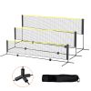 Badminton Net – 14 ft Adjustable Volleyball, Pickleball & Tennis Net Set with Poles, Stand & Carry Bag