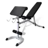 Multi Exercise Workout Bench – Adjustable Backrest, Arm Curl, Seat & Bar Support for Full Body Strength Training