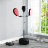 Boxing Bag with Stand - Adjustable Height Punching Speed Bag with 2 Target Arms, for Training, Exercise, Black