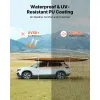 270 Degree Awning with Bulit-in LED Lights, 117 sq.ft Driver Side Vehicle Awning