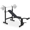 Olympic Weight Bench Press Set with Squat Rack for Home Gym