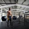Olympic Weight Bench Press Set with Squat Rack for Home Gym