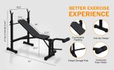 Olympic Weight Bench Press Set with Squat Rack for Home Gym