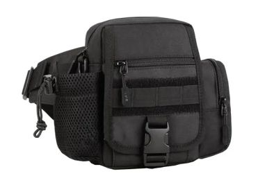 Multifunctional Black Fanny Pack - Waterproof Sports Bag