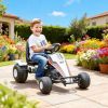 Pedal Go Kart Ride-On Car for Kids | Adjustable Seat – White