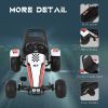 Pedal Go Kart Ride-On Car for Kids | Adjustable Seat – White