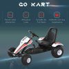 Pedal Go Kart Ride-On Car for Kids | Adjustable Seat – White