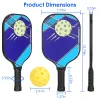 Pickleball Set – 2 Fiberglass Paddles, 4 Indoor/Outdoor Balls, Carry Bag & 2 Cooling Towels – Lightweight, Ergonomic & Beginner to Pro Ready