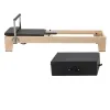 Wooden Pilates Reformer for Home & Studio – Dual Resistance Spring/Cord System with Sitting Box, Up to 400 lbs