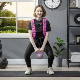 Body Weighted Vest with Pocket – Soft, Skin Friendly Adjustable Workout Vest (17.6 lbs, Pink)