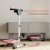 Pink Foldable Ab Twister Board with LCD Display - Waist Trimming Disc