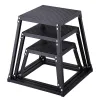 Plyometric Jump Boxes – 12/18/24 Inch Plyo Box Set, Anti Slip Steel Platform for Jumping, Agility & Strength Training