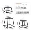 Plyometric Jump Boxes – 12/18/24 Inch Plyo Box Set, Anti Slip Steel Platform for Jumping, Agility & Strength Training