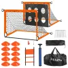 Portable Kids Soccer Goal Set – Complete Outdoor Training Kit with Ball, Pump, Cones, Ladder & Bag