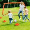 Portable Kids Soccer Goal Set – Complete Outdoor Training Kit with Ball, Pump, Cones, Ladder & Bag