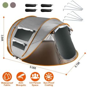 Pop Up Tent – Automatic Setup Waterproof Camping Tent with 4 Mosquito Net Windows + Carry Bag