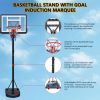 Adjustable Portable Basketball Hoop (6.89–10.01 ft) with Wheels