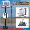 Adjustable Portable Basketball Hoop (6.89–10.01 ft) with Wheels