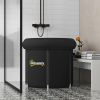Portable Cold Plunge Tub with Thermo Lid (Black)